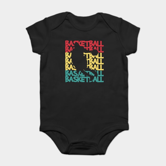 Retro Basketball Player Baby Bodysuit by The WYLD Tribe